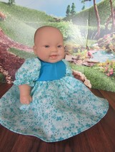 doll clothes 14-16" dress flower berenguer/american bitty baby - $16.20