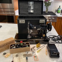 Vintage 1954 Singer 221 Featherweight Portable Electric Sewing Machine C... - $791.01