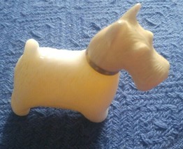 Vintage White Avon Scottie Dog Perfume Bottle Small Cute - $16.40 CAD