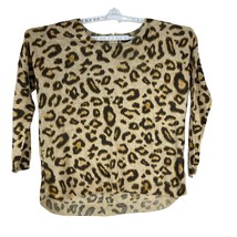 H&amp;M Women&#39;s Leopard Print Round Neck Sweater Size L - £14.02 GBP