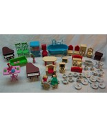 NICE WOODEN PLASTIC CERAMIC DOLL ACCESSORIES &amp; FURNITURE &amp; TOY DOLL FIGU... - $33.83 CAD