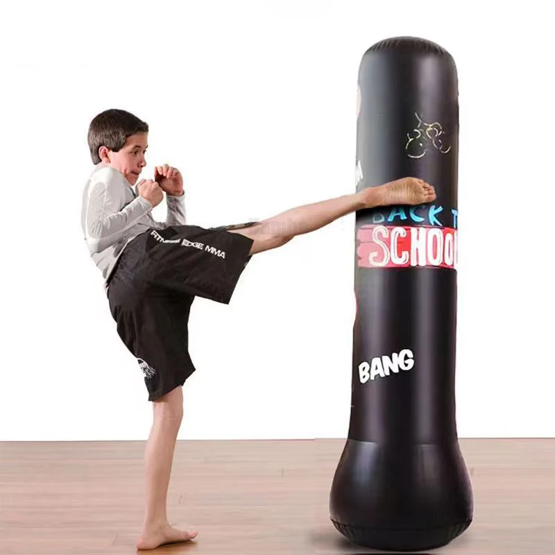 Kid Fitness Punching Bag Inflatable Punching Sack Stand Boxing Bag Sandbag Toy - £24.33 GBP+