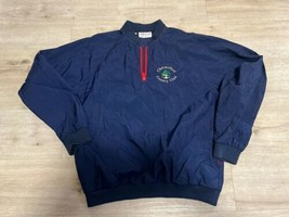 Chelmsford Country Club Mens Vtg Blue 1/4 Pullover Sz L Lowell Boston Golf - $37.57