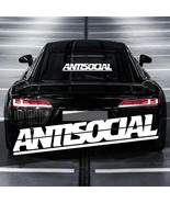 ANTISOCIAL JDM Style Stickers and Decals Water Vinyl Waterproof Front Re... - £5.39 GBP