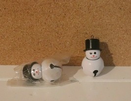 NEW LOT 2 SNOWMAN 2&quot; Jingle Bell Christmas Craft - €4,27 EUR