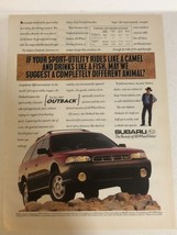 1996 Subaru Outback Vintage Print Ad pa23 - $7.91