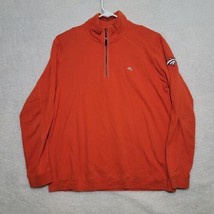 Tommy Bahama Men&#39;s Sweater Size L Large Denver Broncos 1/4 zip Orange Pullover - £47.70 GBP