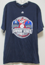 MWT MLB Majestic New York Yankees/Mets Subway Series 2015 T-Shirt Size Blue Lg - $29.99