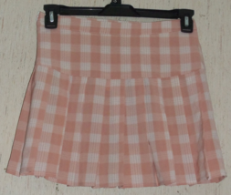 Nwt Womens $39 Blue Blush Made With Love Peach Plaid Pleated Tennis Skirt Size M - £22.38 GBP