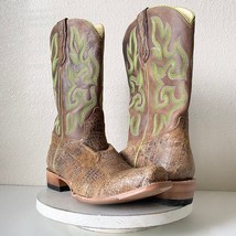 Lane Capitan Mens Cowboy Boots NASHVILLE 15 D Brown Leather Cutter Toe W... - $183.15