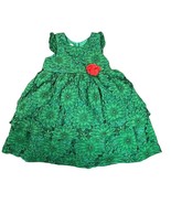 Laura Ashley Dress Girls 2T Green Lace Sleeveless Formal Event Flower Gi... - $27.34 CAD