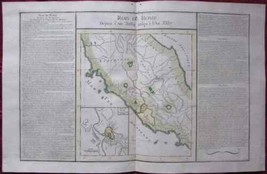 1762 Rois de Rome Map Engraving Print Italy Italia Atlas Buy de Mornas Copper - £102.41 GBP