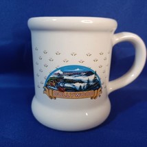 Vintage Ceramic DOLLYWOOD Amusement Park Train Scene Tennessee Souvenir Cup Mug - £13.21 GBP
