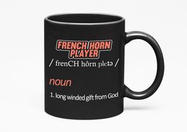 Make Your Mark Design French Horn Player, Black 11oz Ceramic Mug - £17.20 GBP+