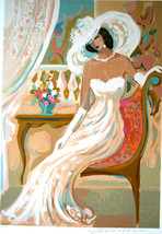 Isaac Maimon &quot;Camille&quot; Formal white gown &amp; hat S/N Seri from Le Cotillion Suite - £378.21 GBP