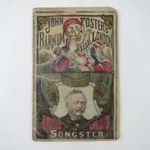 John Foster&#39;s Great Barnum &amp; London Circus Clown Songster Booklet Antique 1880s - £157.37 GBP