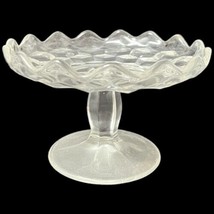 Vintage Fostoria AMERICAN Pattern Clear Pressed Glass Small Footed Compo... - $9.40