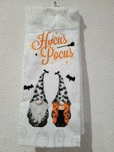 Toil &amp; Trouble Halloween Hocus Pocus Gnome Kitchen Hand Towels Set of 2 - £11.83 GBP