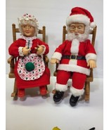 North Pole Productions Rocking Santa &amp; Mrs. Claus By Gemmy industries wo... - £48.90 GBP