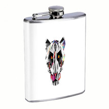Abstract Animal Face E1 Flask 8oz Stainless Steel Hip Drinking Whiskey - £11.57 GBP