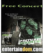 Green Day Warning Live New York City Central Park Concert webcast advert... - £3.03 GBP