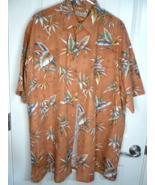 Hollis River XLT Tall Hawaiian Shirt Palm Leaves Short Sleeve 100% Cotto... - $16.23 CAD