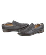 Bally Scribe Mens 10.5 Soft Calf Leather Penny Loafers Dress Shoes Dark ... - $230.69 CAD