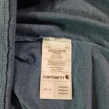 Carhartt K87-I37 Men's Teal Original Fit Pocket Cotton Blend T-Shirt Size Medium image 4