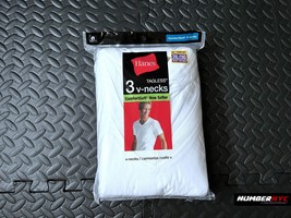 Hanes Comfort Soft Men&#39;s Cotton 3 V-neck Tagless Shirts XXLarge White - ... - £23.79 GBP