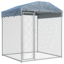 Outdoor Dog Kennel with Canopy Top 78.7&quot;x78.7&quot;x88.6&quot;(D0102HELTTW.) - £412.21 GBP