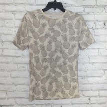 Express Shirt Men&#39;s XS Stretch Pineapple Print Short Sleeve Round Neck - £12.65 GBP