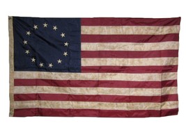 AES 3x5 Embroidered Betsy Ross Vintage Tea Stain Rough Tex 420D Nylon Flag Clips - £30.75 GBP