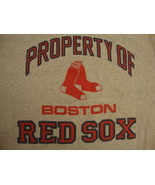 Vtg Boston Red Sox Youth Gray T shirt Sz L 14/16 - £12.45 GBP