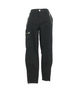 RALPH LAUREN Black Stretch Cotton Twill Zip Pocket Skinny Cargo Moto Pants - £46.85 GBP