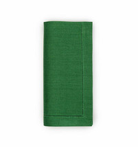 Sferra Festival Dinner Napkins Emerald Green Linen Set of 4 - £49.56 GBP