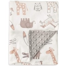 Baby Blanket Soft Minky With Double Layer Dotted Backing, Lovely Animals Printed - £22.37 GBP