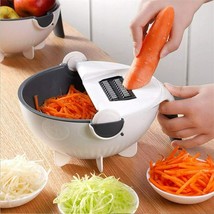 New 9 in 1 Multifunction Magic Rotate Vegetable Cutter with Large Drain Basket - £23.35 GBP