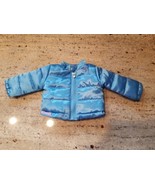 American Girl Blue Puffy Winter Jacket Coat Pink Star 18&quot; Doll RETIRED 2013 - £12.62 GBP