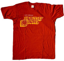 Vintage T Shirt San Diego Holiday Bowl Red Adult Size M / L Made in the USA - £16.49 GBP