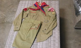 1960&#39;S / 1970&#39;S Vintage Boy Scout Shirt With Badges, Pants, And Bandanna - £35.88 GBP