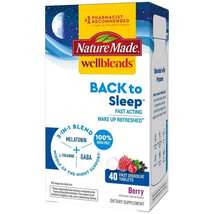 Nature Made Wellblends Back to Sleep 40 Tablets, Melatonin 1 mg Exp 06/2024 - £9.64 GBP