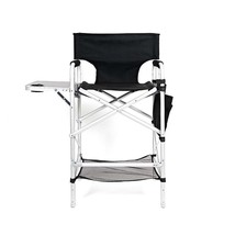 Open Box Item -EXECUTIVE Vip Tall Directors Chair w/SIDE Table &amp; Carry Bag - $84.15