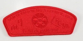 Vintage Sam Houston SOLID RED Cima Strake Boy Scout BSA CSP Shoulder Patch - $11.69