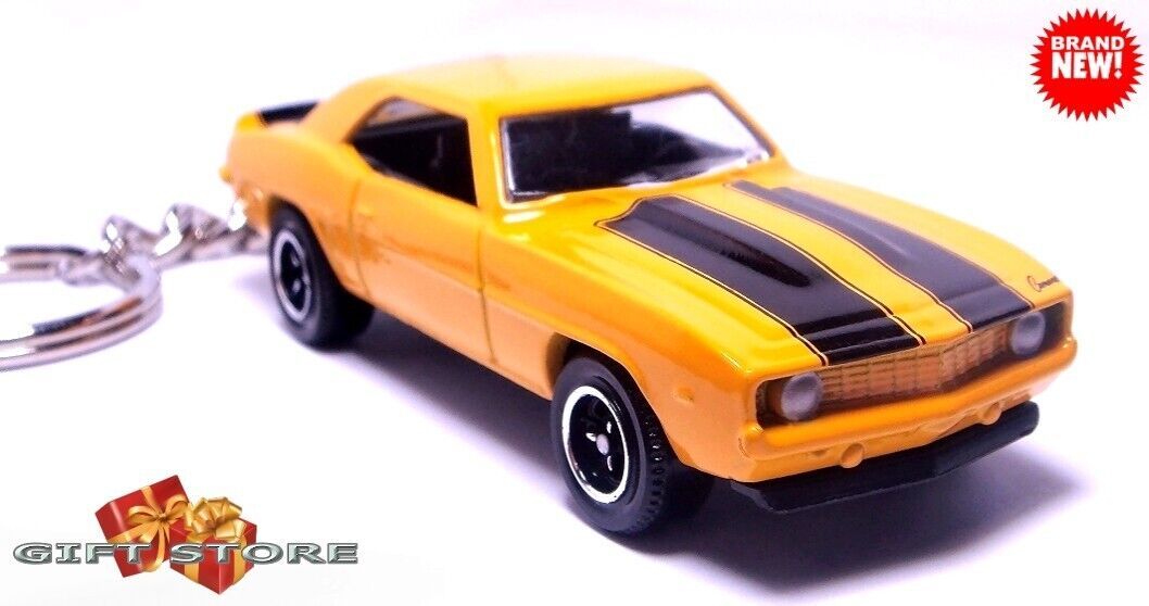 RARE KEYCHAIN 67/68/69 YELLOW BLACK CHEVY CAMARO CUSTOM GREAT GIFT & DISPLAY Item image 4