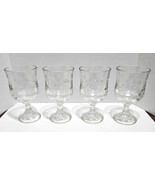 Set of 4 Anchor Hocking Savannah Clear Glass Water Goblets - $711.23 MXN