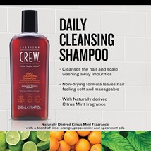 American Crew Shampoo Daily Cleanser, Citrus Mint Fragrance, 8.4 Oz. image 3