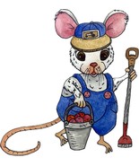 Mouse with Bucket and Garden Tool Decal Sticker for Car/Truck Windows Phones - $6.95 - $23.95