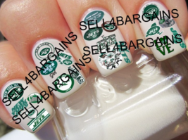 40 New 2023 NFL Aaron Rodgers and NEW YORK JETS Nail Decals 20 DIFFERENT... - $19.99