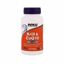 NOW Supplements, Krill &amp; CoQ10, Phospholipid-Bound Omega-3, Heart Support*, 6... - $34.85