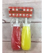 KETCHUP AND MUSTARD PLASTIC Condiment BOTTLES (SET OF TWO) - $7.43